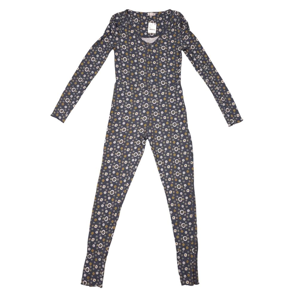 NWT Free People Intimately Free Home Alone Long Johns Green Sz Extra Small